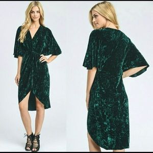Green Velvet Dress